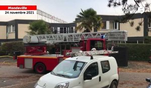 VIDÉO. Les pompiers interviennent pour un incendie à l’hôtel Le Central à Mondeville 