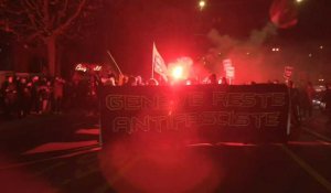 Des militants antifascistes défilent contre Zemmour à Genève