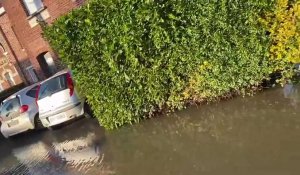 Inondations en Flandre : le hameau de Sec-bois (vieux-berquin) sous l'eau