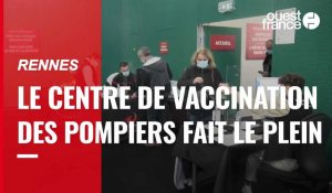 VIDÉO. Rennes. Le centre de vaccination des pompiers fait le plein
