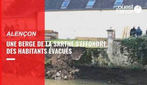 VIDEO. Une berge de la Sarthe s’effondre à Alençon : des habitants évacués