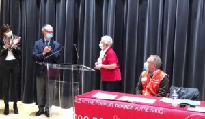 Annick Bonnard médaillée pour son engagement dans le don du sang bénévole