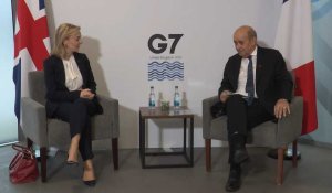 G7: rencontre entre Jean-Yves Le Drian et son homologue britannique, Liz Truss