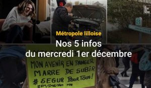 Métropole lilloise : les 5 infos de ce mercredi 1er décembre