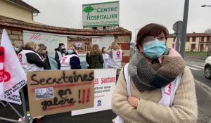 Les secrétaires de l’hôpital de Châlons étaient en grève ce mardi