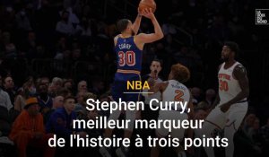 Stephen Curry, meilleur marqueur de l'histoire à trois points en NBA