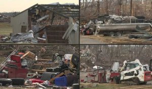 Scènes de destruction dans une ville du Kentucky ravagée par les tornades