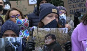 Manifestation en solidarité avec les migrants dans une ville frontalière polonaise