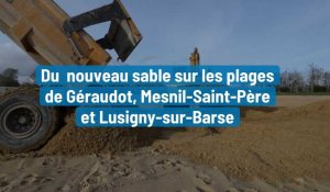 Du nouveau sable pour les plages de Géraudot, Mesnil-Saint-Père et Lusigny-sur-Barse