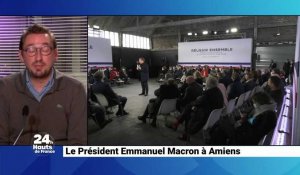 Emmanuel Macron en visite à Amiens