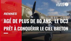 VIDÉO. Après le Débarquement, ce vieil avion DC3 de l'armée américaine prêt à reconquérir le ciel breton