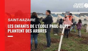 VIDÉO. Des écoliers de Saint-Nazaire plantent des arbres au parc de Méan-Penhoët 