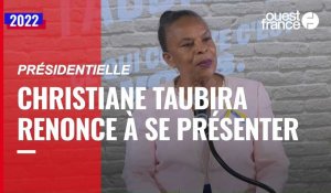 VIDÉO. Présidentielle : faute de parrainages suffisants, Christiane Taubira annonce son retrait