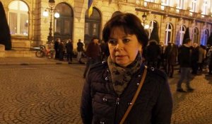 Témoignage de Lena, ukrainienne, lors de la manifestation de soutien à l'Ukraine à Cambrai