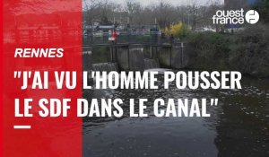 VIDÉO. Un corps repêché dans la Vilaine. « J'ai vu l'homme pousser le SDF dans le canal »