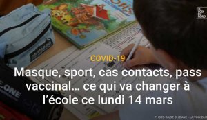 Masque, sport, cas contacts, pass vaccinal… ce qui va changer à l’école ce lundi 14 mars