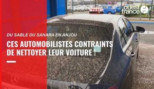 VIDÉO. Du sable du Sahara en Anjou : des automobilistes contraints de nettoyer leur voiture ! 