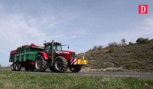 Opération escargot des jeunes agriculteurs du Gers contre la hausse du carburants
