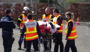 Exercice de désincarcération au lycée de Péronne