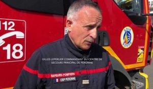 Gilles LEPERLIER Le commandant des pompiers de Peronne revient sur la journée de demonstrations de sécurité intérieure au lycée.