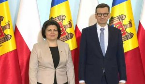 Le Premier ministre polonais Morawiecki reçoit son homologue moldave Gavrilita