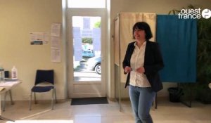 VIDÉO. Présidentielle : en Mayenne, la députée Géraldine Bannier s’est rendue aux urnes pour voter