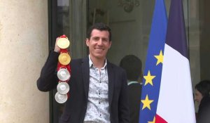 Arrivée à l'Élysée de la délégation française aux Jeux olympiques et paralympiques de Pékin 2022