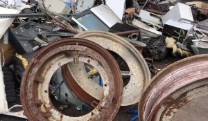 Exercice de sécurité à l’entreprise de revalorisation et de recyclage de déchets métaux Galloo à Amiens