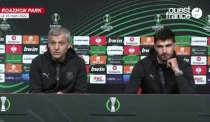 VIDÉO. Rennes - Leicester: "Les supporters ne marquent pas de buts, mais c'est grâce à eux que l'exploit est possible", assure Genesio