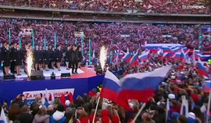 Russie : Vladimir Poutine déroule sa propagande lors d'une grand-messe patriotique