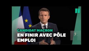 Le candidat Macron veut transformer Pôle Emploi en France Travail