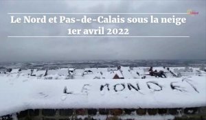Le Nord et Pas-de-Calais sous la neige le 1er avril 2022