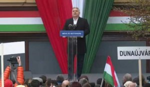Le Premier ministre hongrois Orban tient son dernier meeting avant les législatives