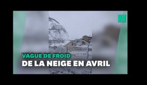 Les images de la neige en plein mois d'avril