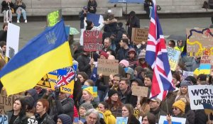 Manifestation en solidarité avec l'Ukraine à Londres