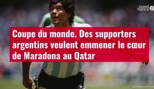 VIDÉO. Coupe du monde. Des supporters argentins veulent emmener le cœur de Maradona au Qat