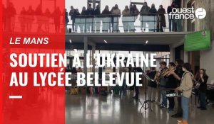 VIDÉO. Le Mans : soutien à l'Ukraine au lycée Bellevue avec une collecte et une fanfare
