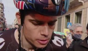 Milan-San Remo 2022 - Wout Van Aert : "Je me suis senti bloqué par Van Der Poel et Pogacar quand Mohoric était seul en tête"