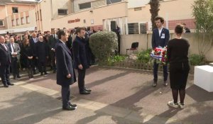 Attentats de Toulouse: cérémonie à l'école Ohr Torah avec Macron et son homologue israélien