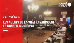 VIDÉO. À Fougères, les agents de la ville envahissent le conseil municipal