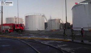 Lviv : un dépôt de carburants bombardé, les pompiers sur le pont