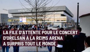 La file d'attente pour le concert d'Orelsan à la Reims Arena a surpris tout le monde