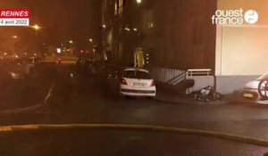 VIDÉO. Les pompiers interviennent pour un feu d'appartement à Rennes