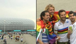 Euro-2020: Les supporters arrivent au stade avant Allemagne-Hongrie