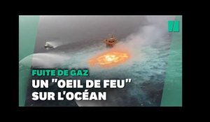 Les images surréalistes d'un gazoduc sous-marin en feu dans le Golfe du Mexique