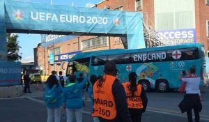 Euro-2020: les cars du Danemark et de l'Angleterre arrivent à Wembley