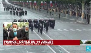 14 juillet en France : les militaires défilent sur l'avenue des Champs-Élysées