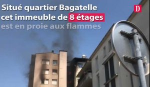 Violent incendie dans le quartier Bagatelle de Toulouse