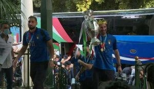 Euro: l'Italie championne d'Europe arrive à Rome