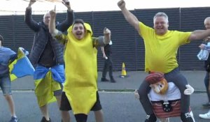 Euro-2020: les supporters devant le stade de Glasgow avant Suède-Ukraine